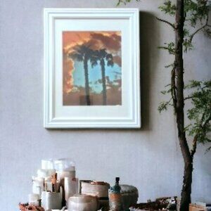 Photograph of an Arizona Sunset amongst the Palm Trees - Framed‎